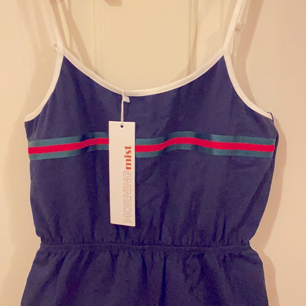 Morning Mist Navy blue Romper playsuit size 8 - Picture 3 of 5